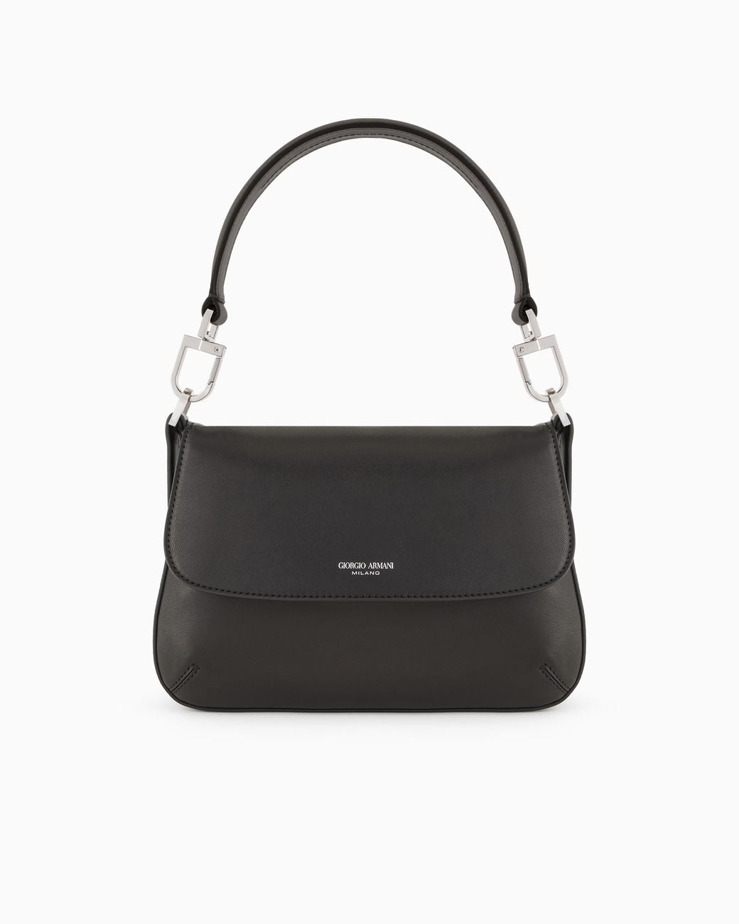 Giorgio Armani Black Small La Prima Soft Nappa Leather Handbag for men
