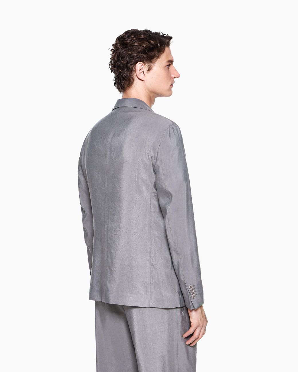 Giorgio Armani Gray Upton Single-Breasted Blazer for men
