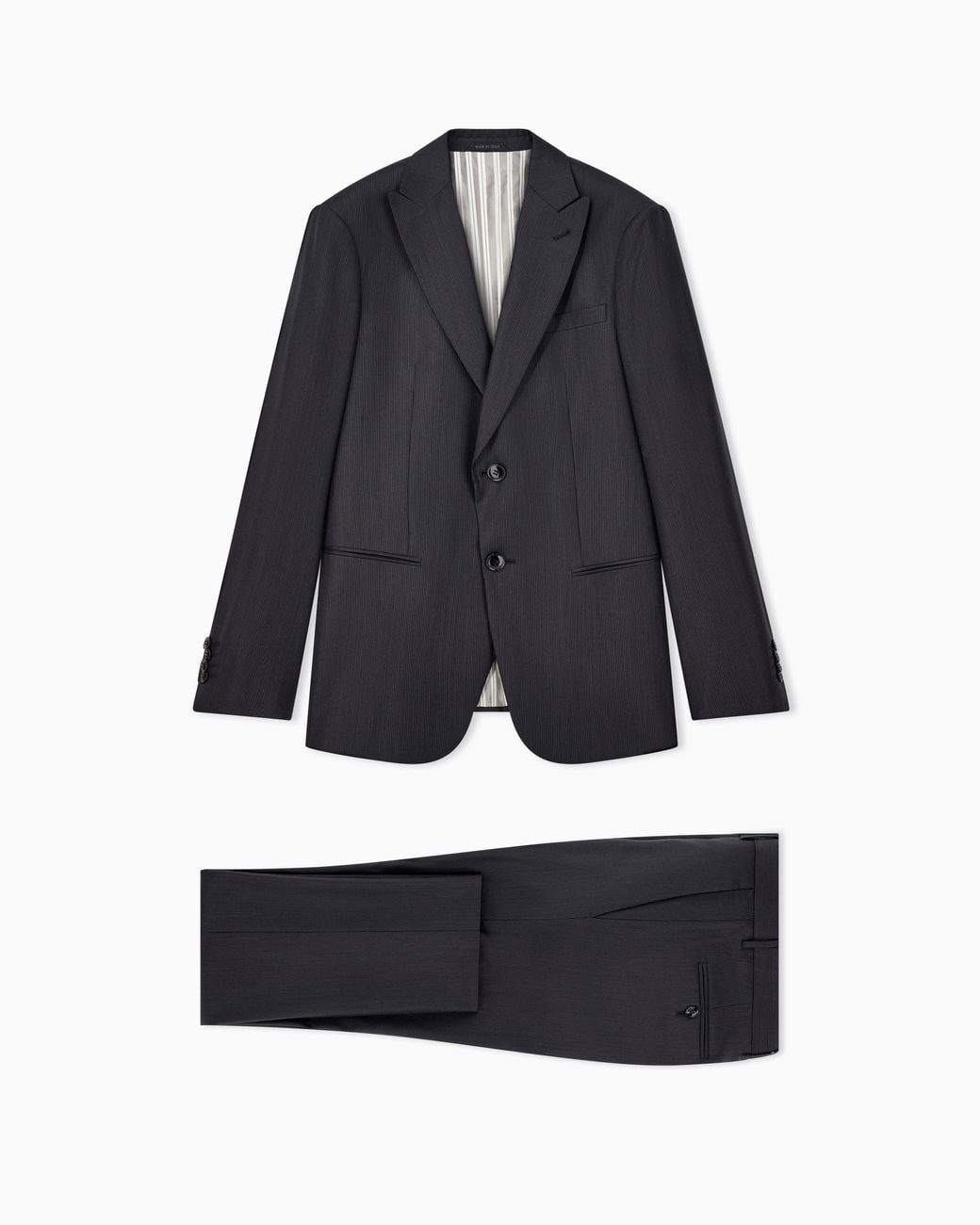 Giorgio Armani Blue Soho Line, Single-Breasted, Micro-Pinstriped Wool Suit for men