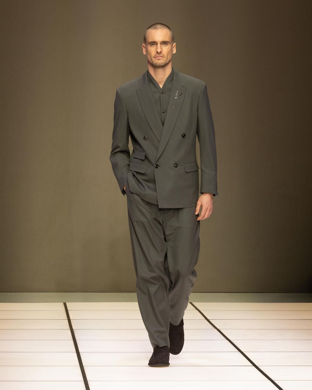 Giorgio Armani Gray Suit Oversized Fit for men