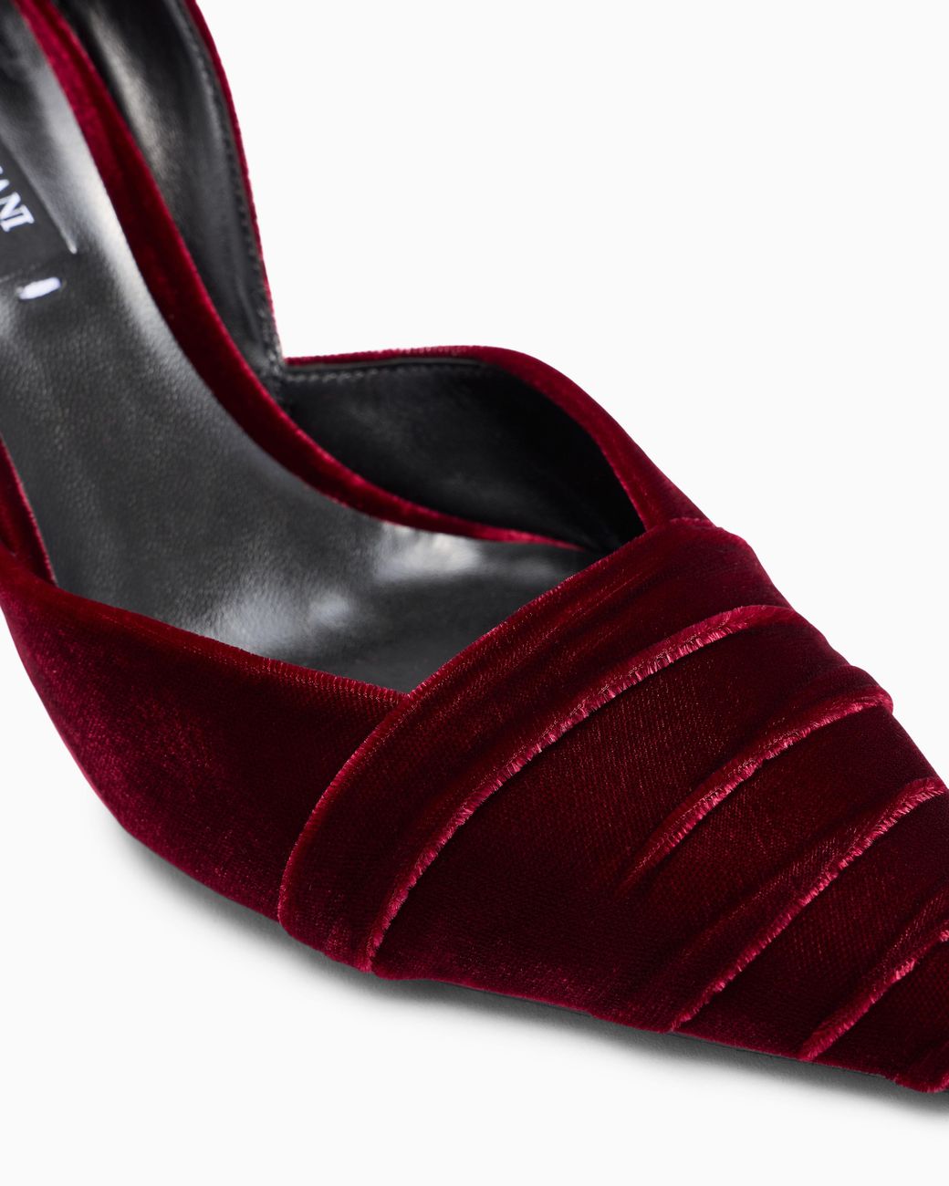 Giorgio Armani Purple Pointed Velvet Pumps With Stiletto Heel
