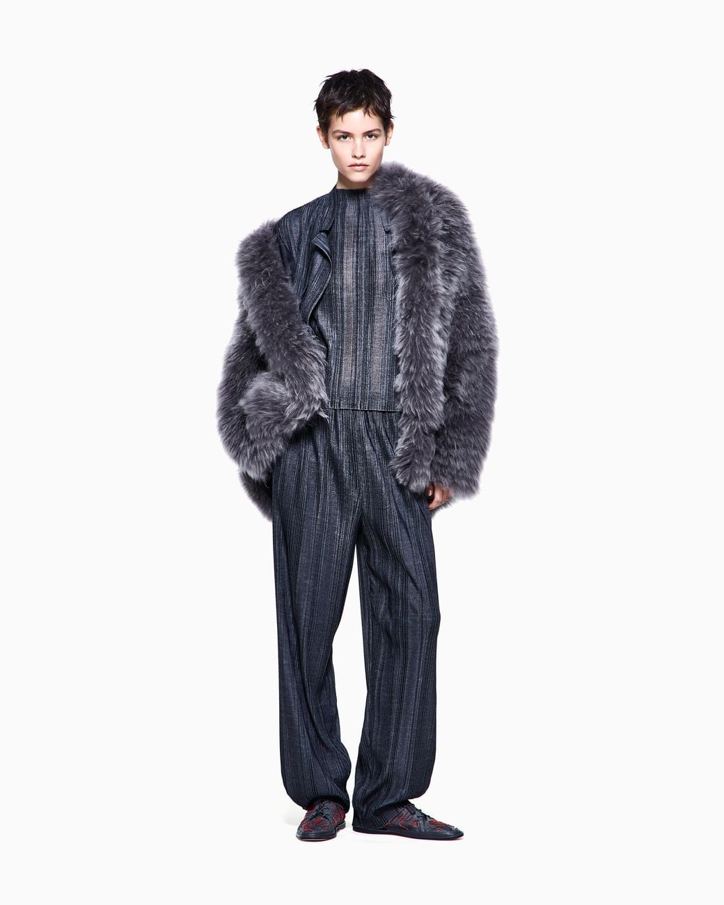 Giorgio Armani Blue Single-Breasted Jacket