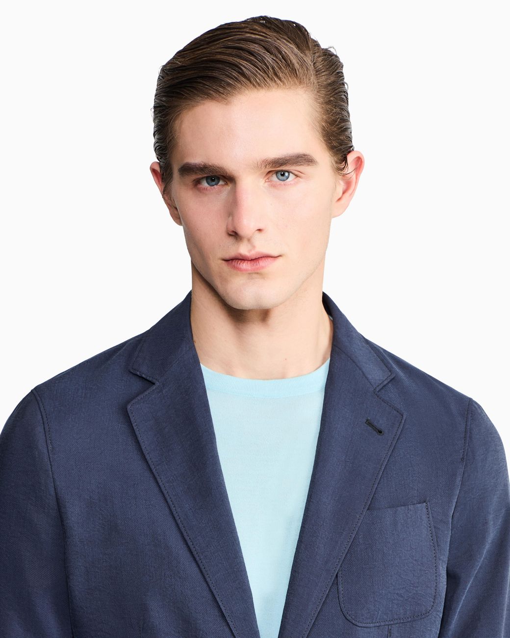 Giorgio Armani Blue Upton Single-Breasted Blazer for men