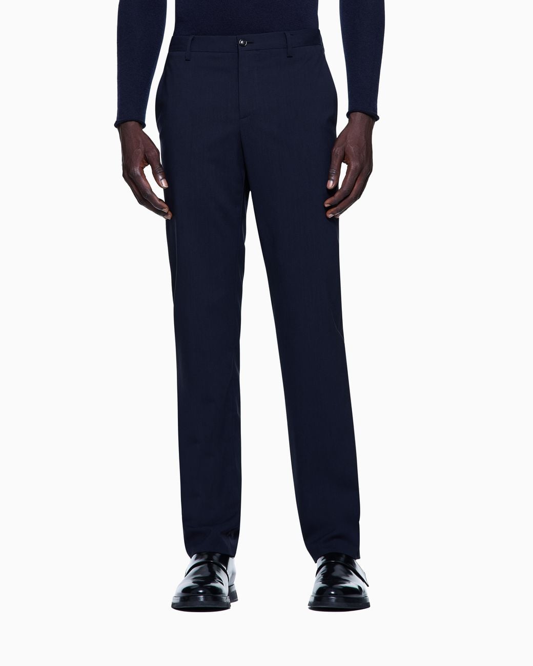 Giorgio Armani Blue Straight Leg Trousers for men