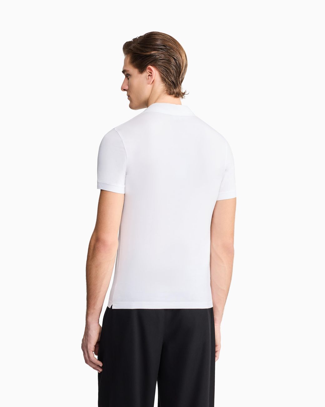 Giorgio Armani White Stretch Polo for men