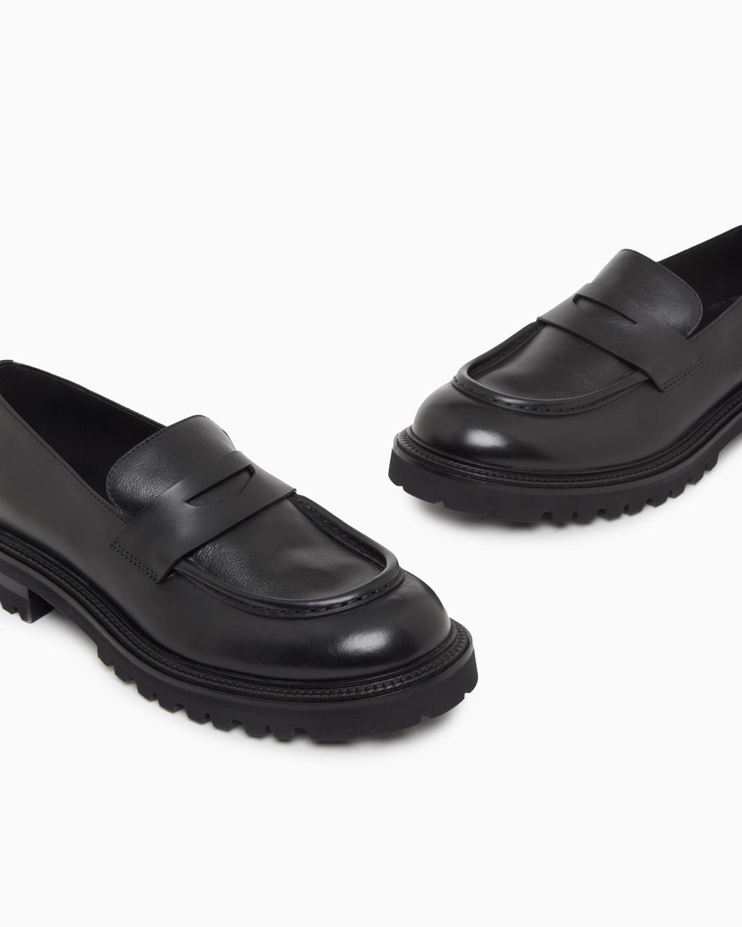 Giorgio Armani White Nappa Leather Loafers for men
