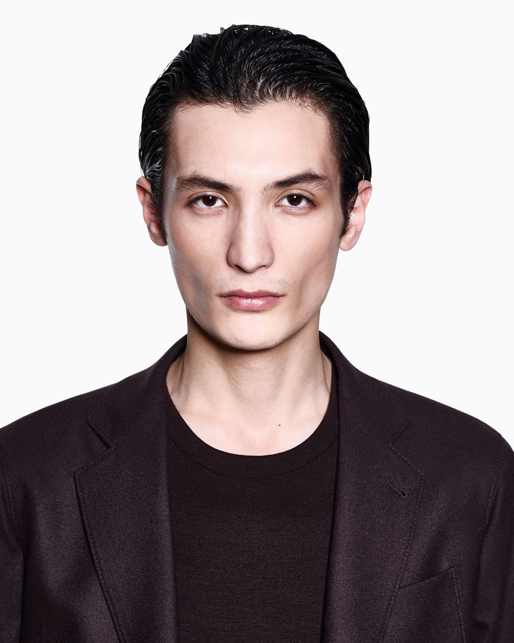 Giorgio Armani Blue Long-Sleeved, Pure Cashmere Interlock Jumper for men
