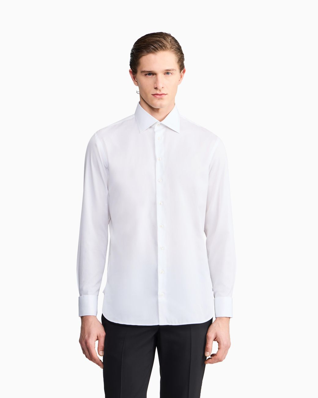 Giorgio Armani Blue Luxury Cotton Twill Shirt for men