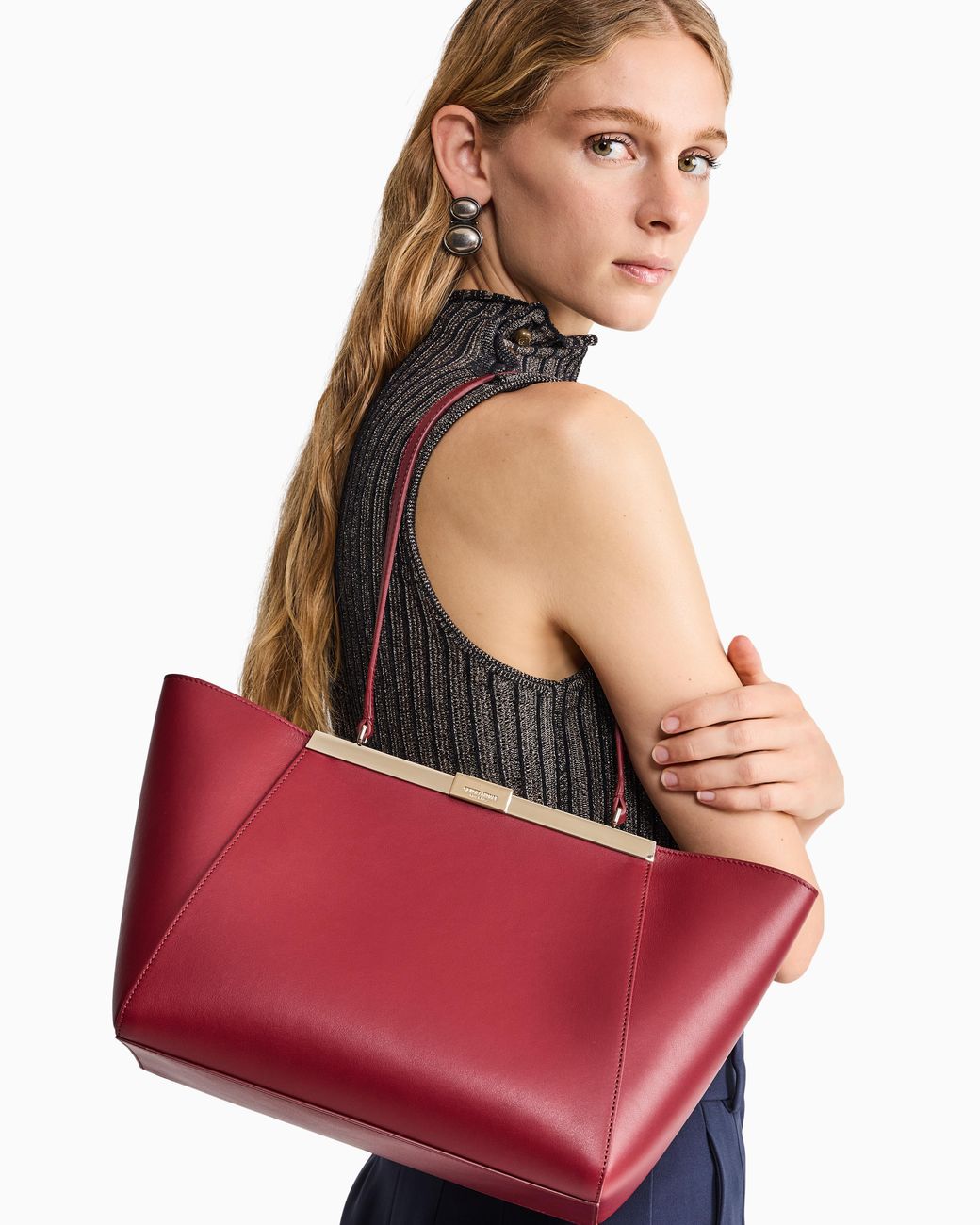 Giorgio Armani Purple Shoulder Bag