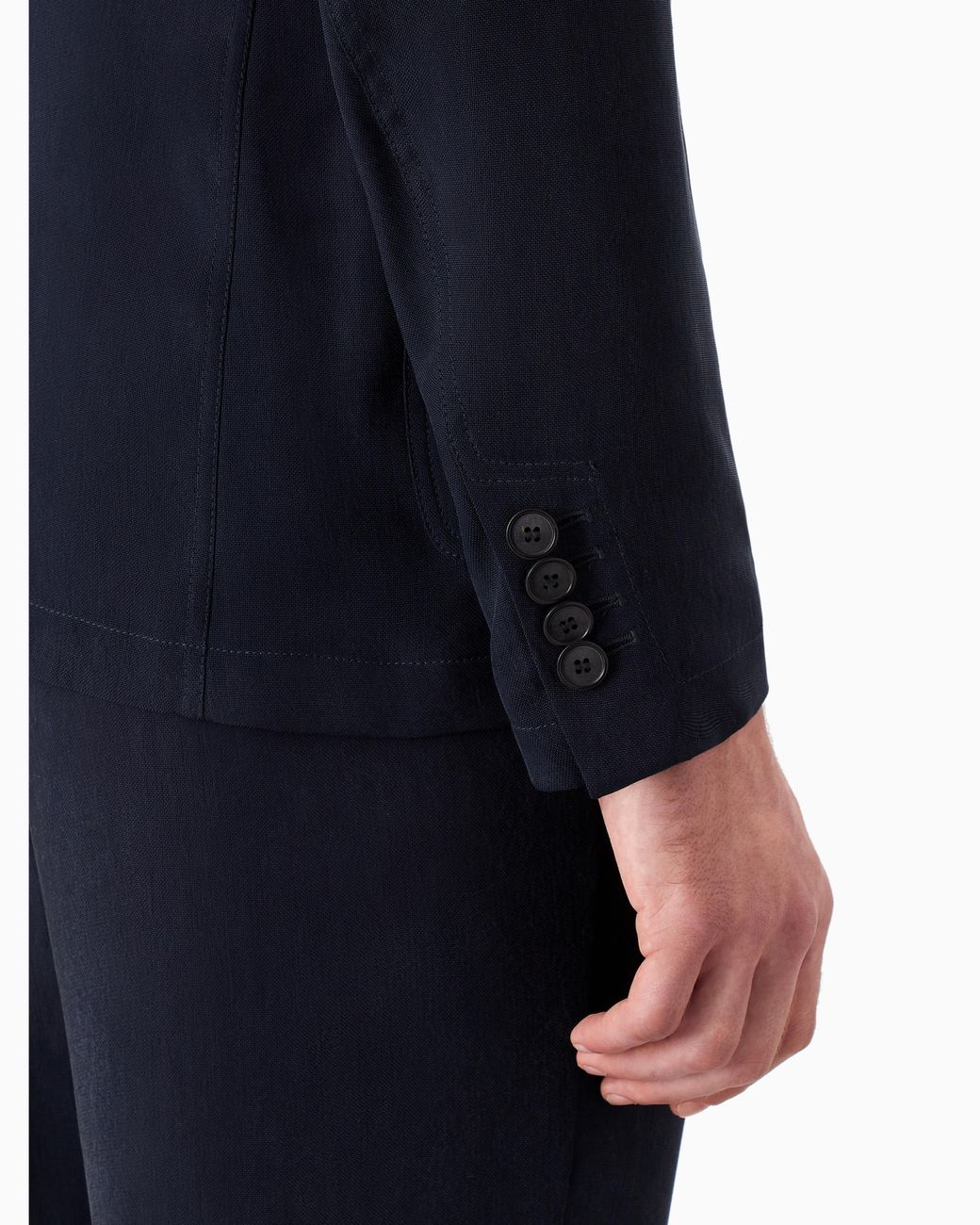 Giorgio Armani Blue Cupro Jacket With A Single-Breasted Two-Button Design Icon for men