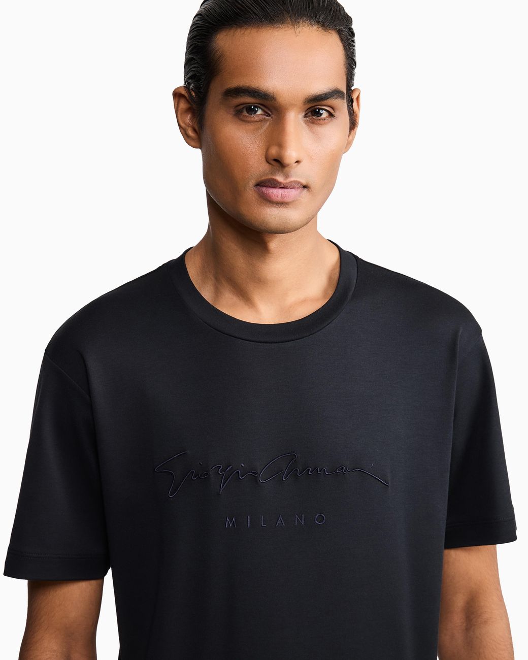 Giorgio Armani Black Regular Fit T-Shirt for men