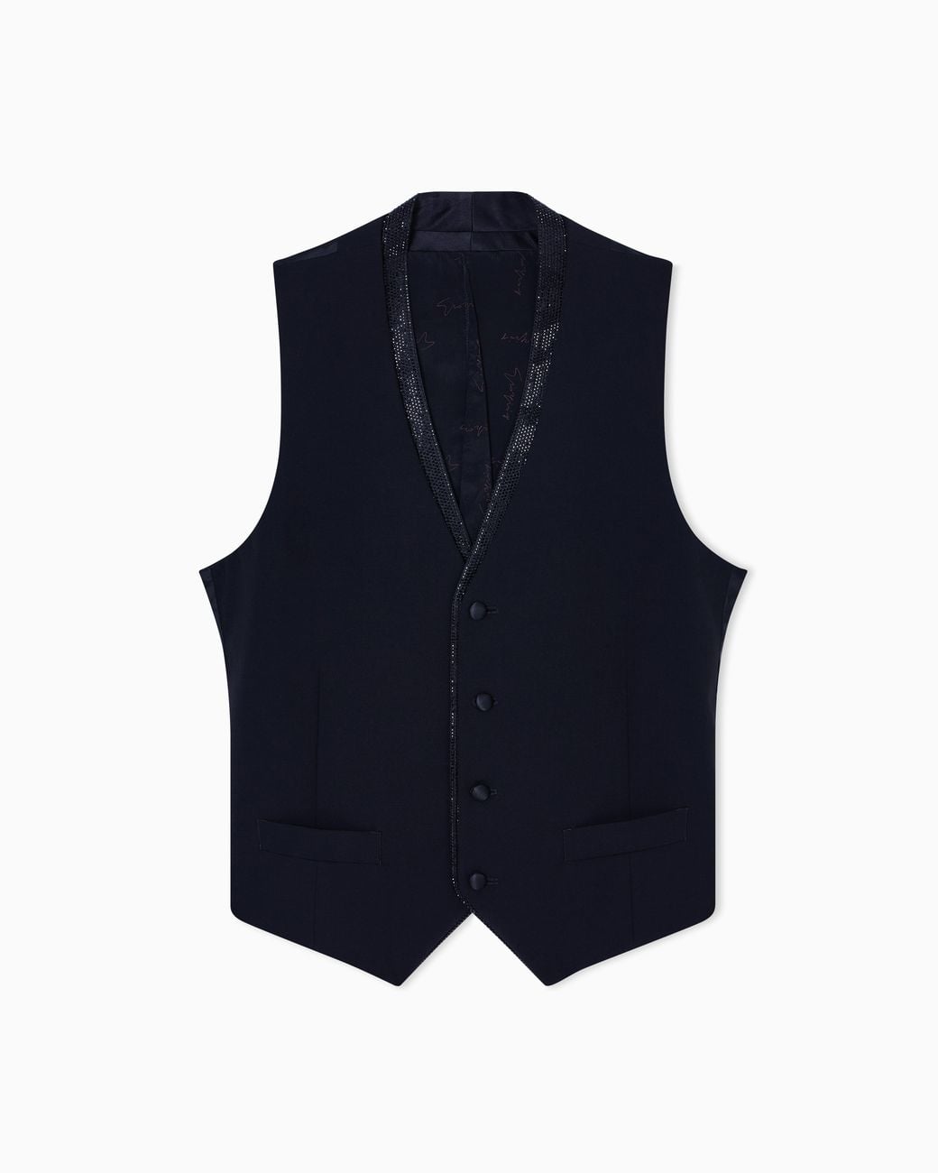 Giorgio Armani Blue Single-Breasted Waistcoat for men
