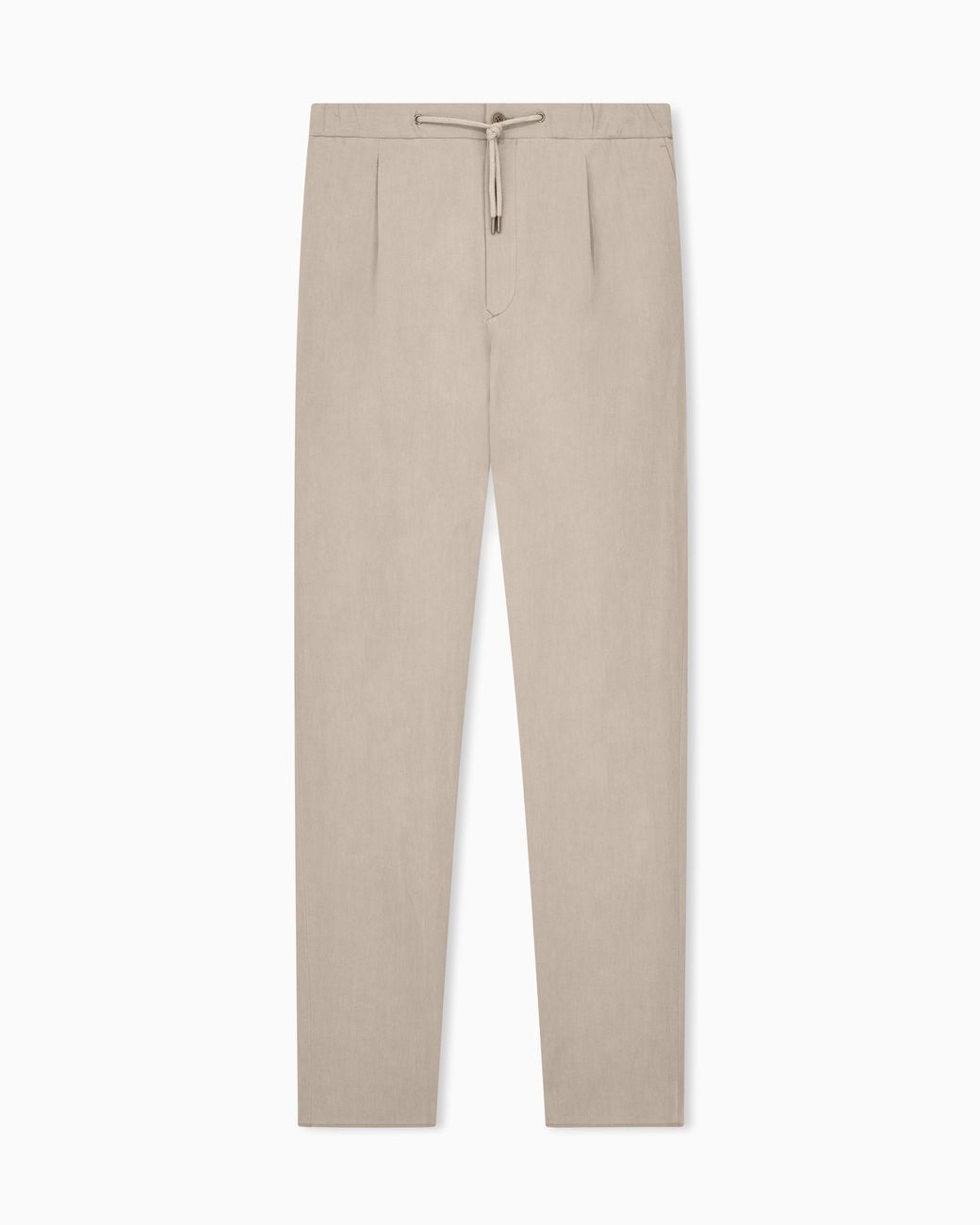 Giorgio Armani Gray Single-Pleat, Linen-Canvas Trousers for men