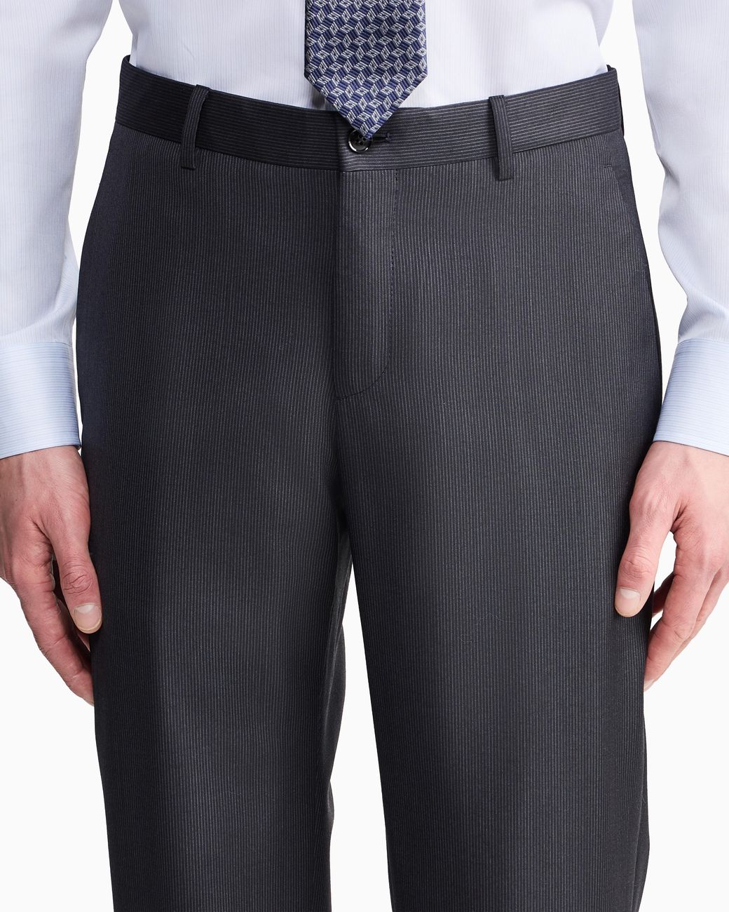 Giorgio Armani Blue Soho Line, Single-Breasted, Micro-Pinstriped Wool Suit for men