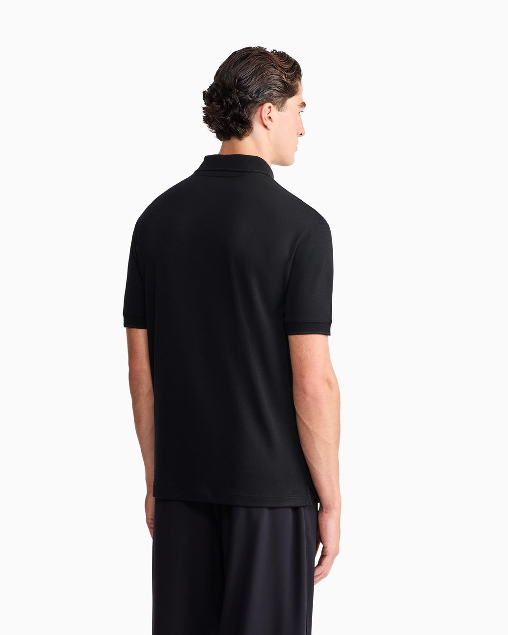 Giorgio Armani Black Polo Shirt Regular Fit for men