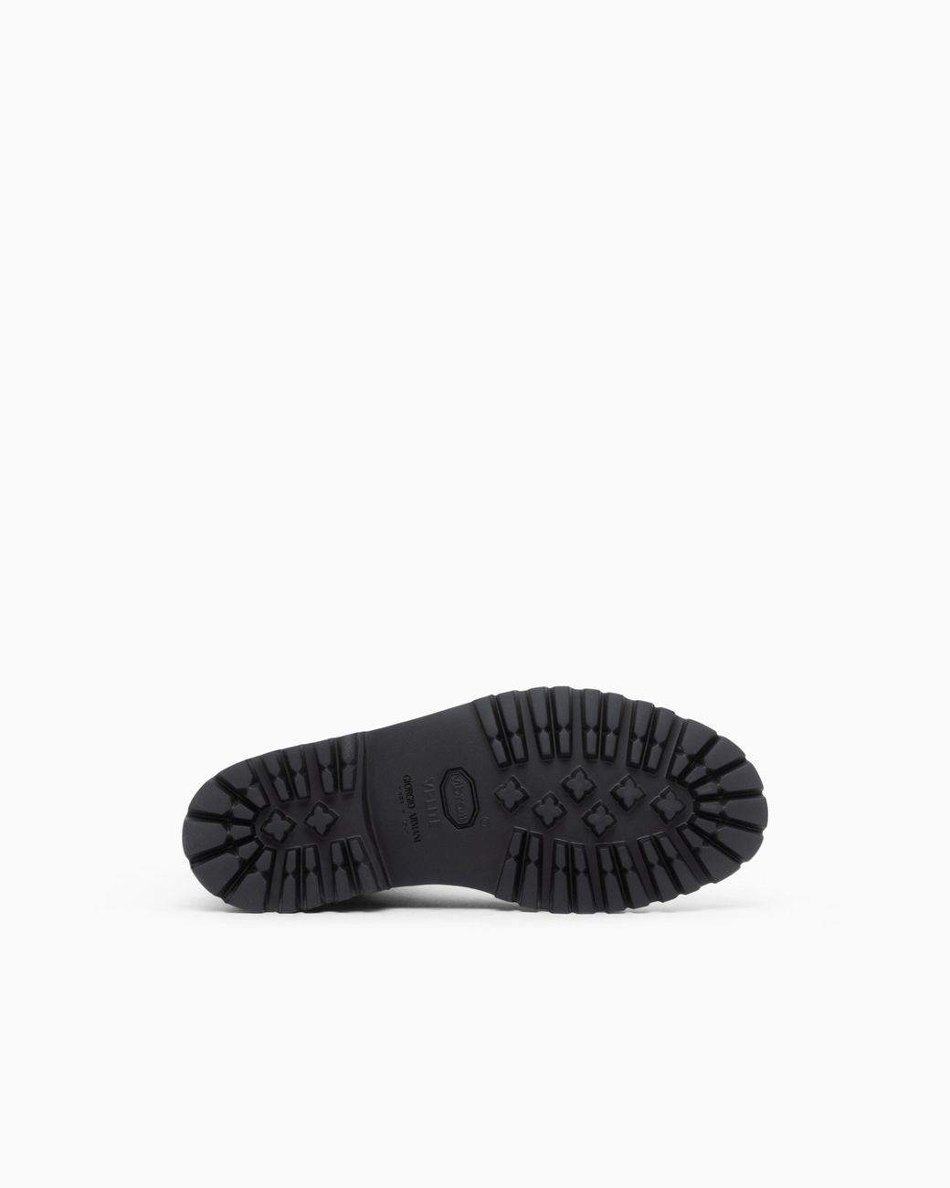 Giorgio Armani Black Boot Leather Upper With Cushioned Sole