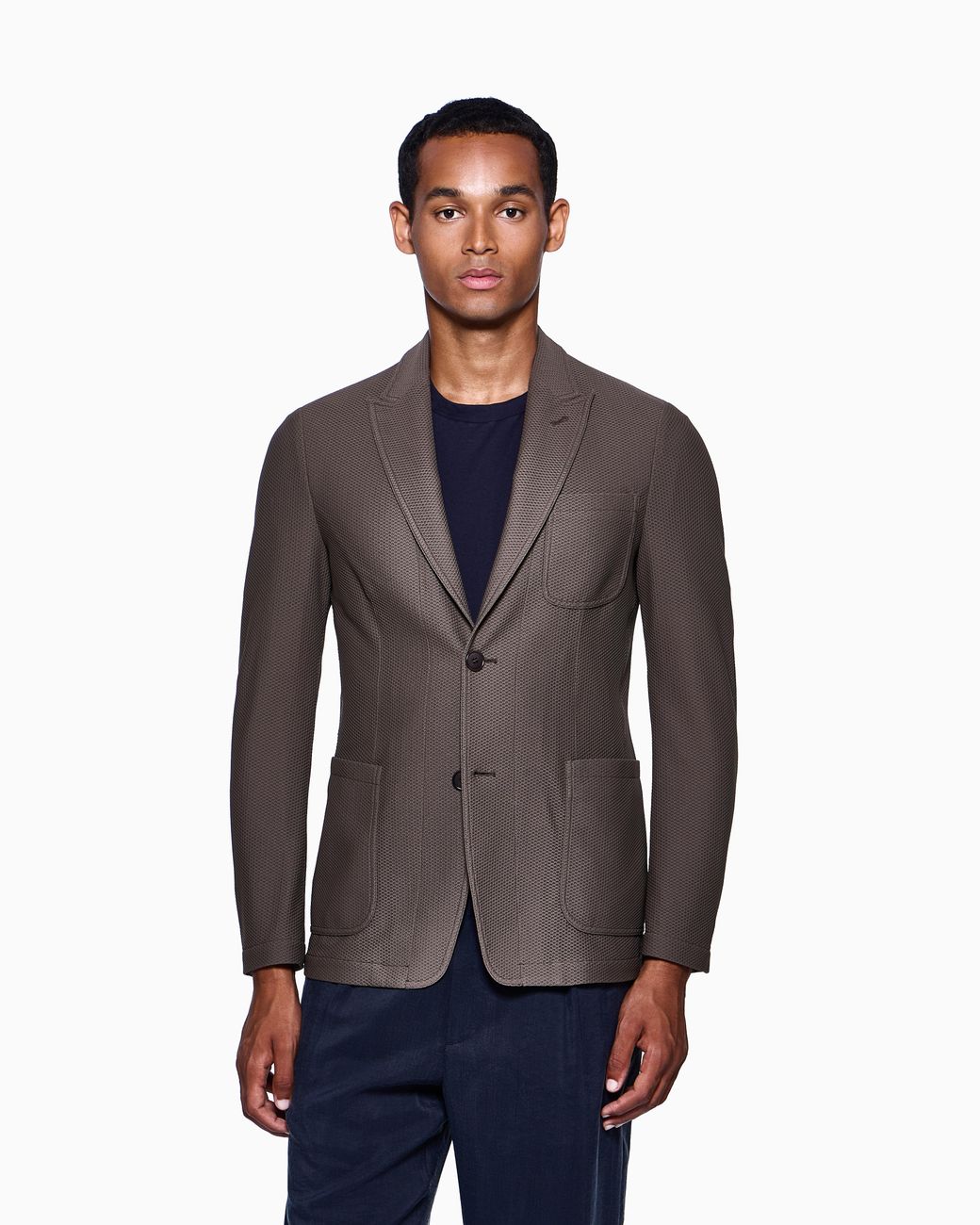 Giorgio Armani Brown Single-Breasted Jacket for men