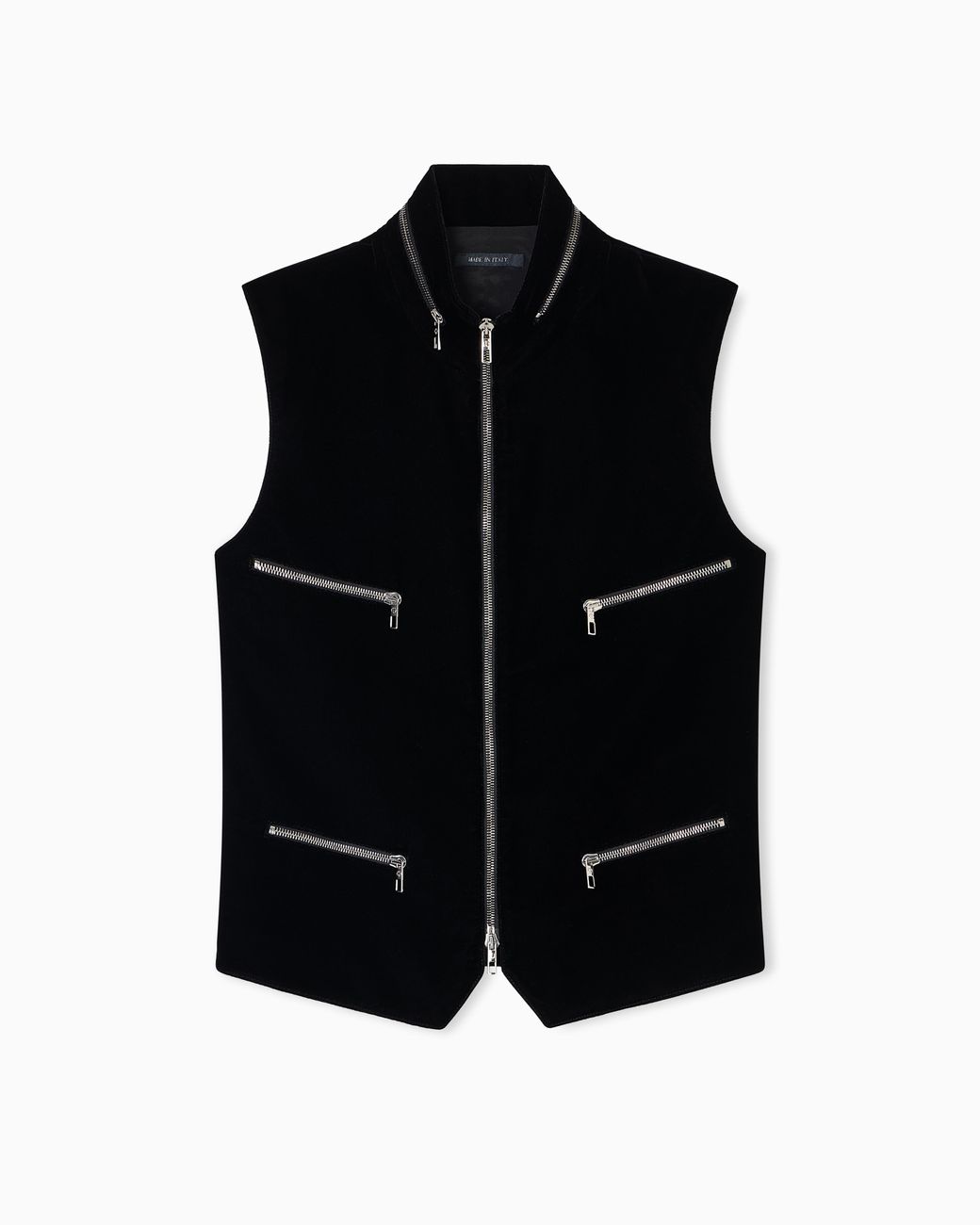 Giorgio Armani Black Zip-Up Gilet for men
