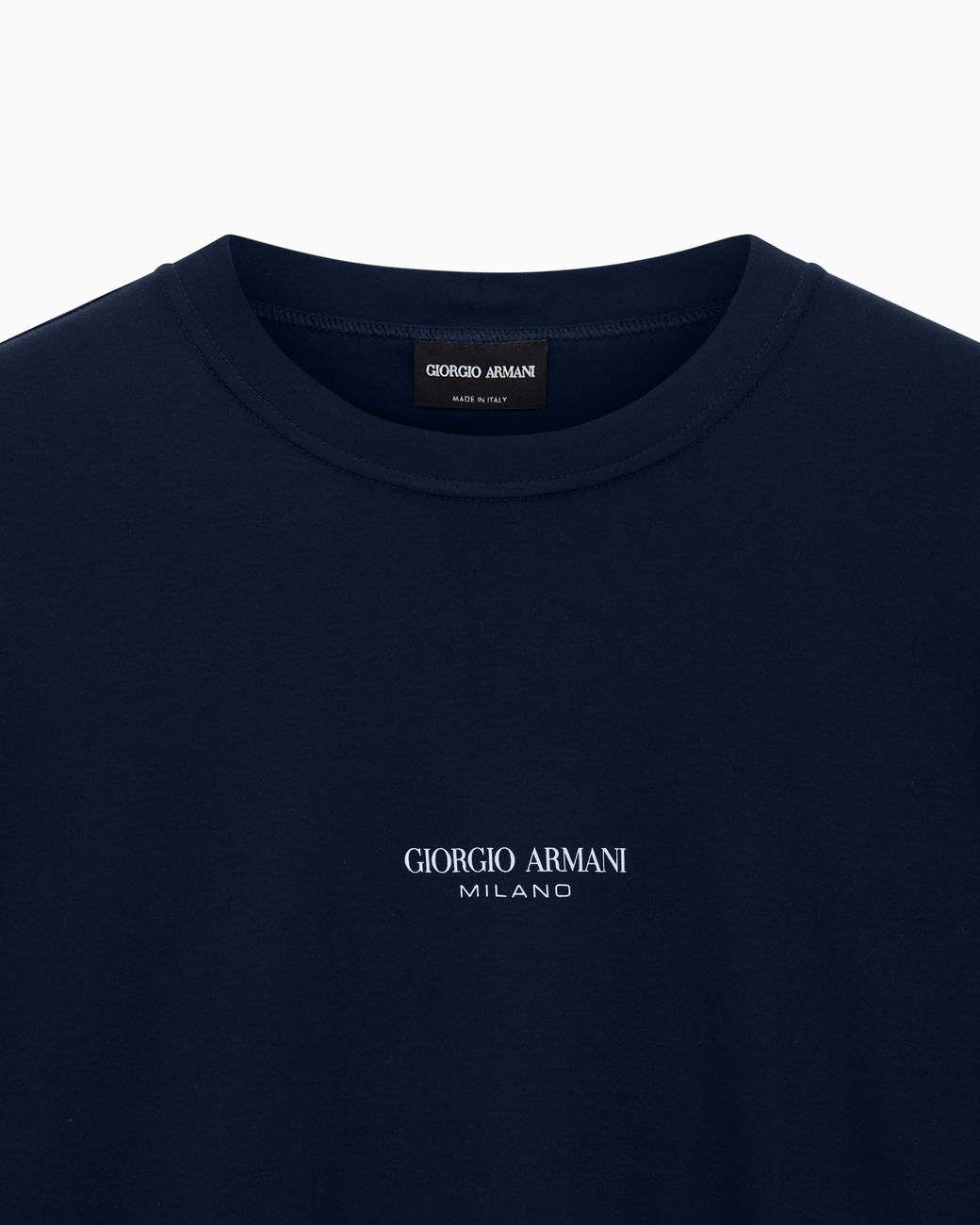 Giorgio Armani Blue Crew Neck T-Shirt for men