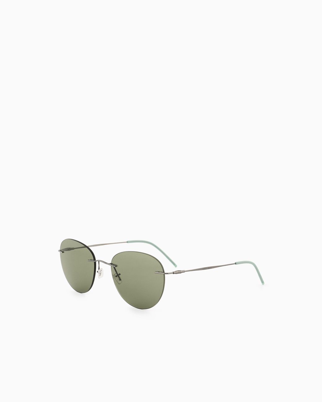 Giorgio Armani Green Round Sunglasses for men