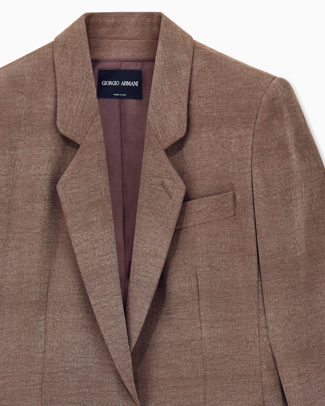 Giorgio Armani Brown Single-Breasted Blazer