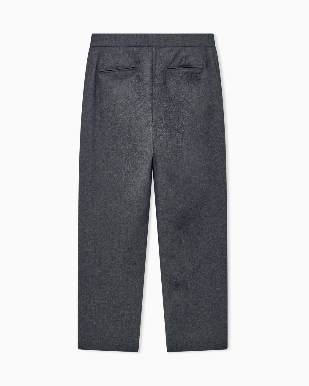 Giorgio Armani Gray Trouser Cashmere Regular Fit Solid Stretch Drap for men
