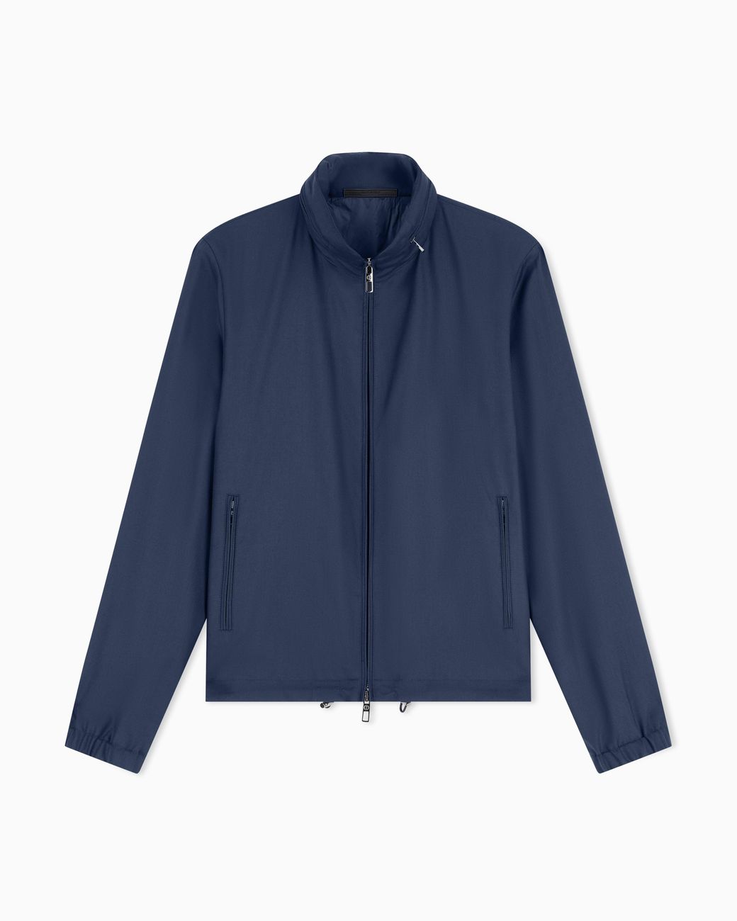 Giorgio Armani Blue Cashmere Gabardine Blouson With A Hidden Hood Icon for men