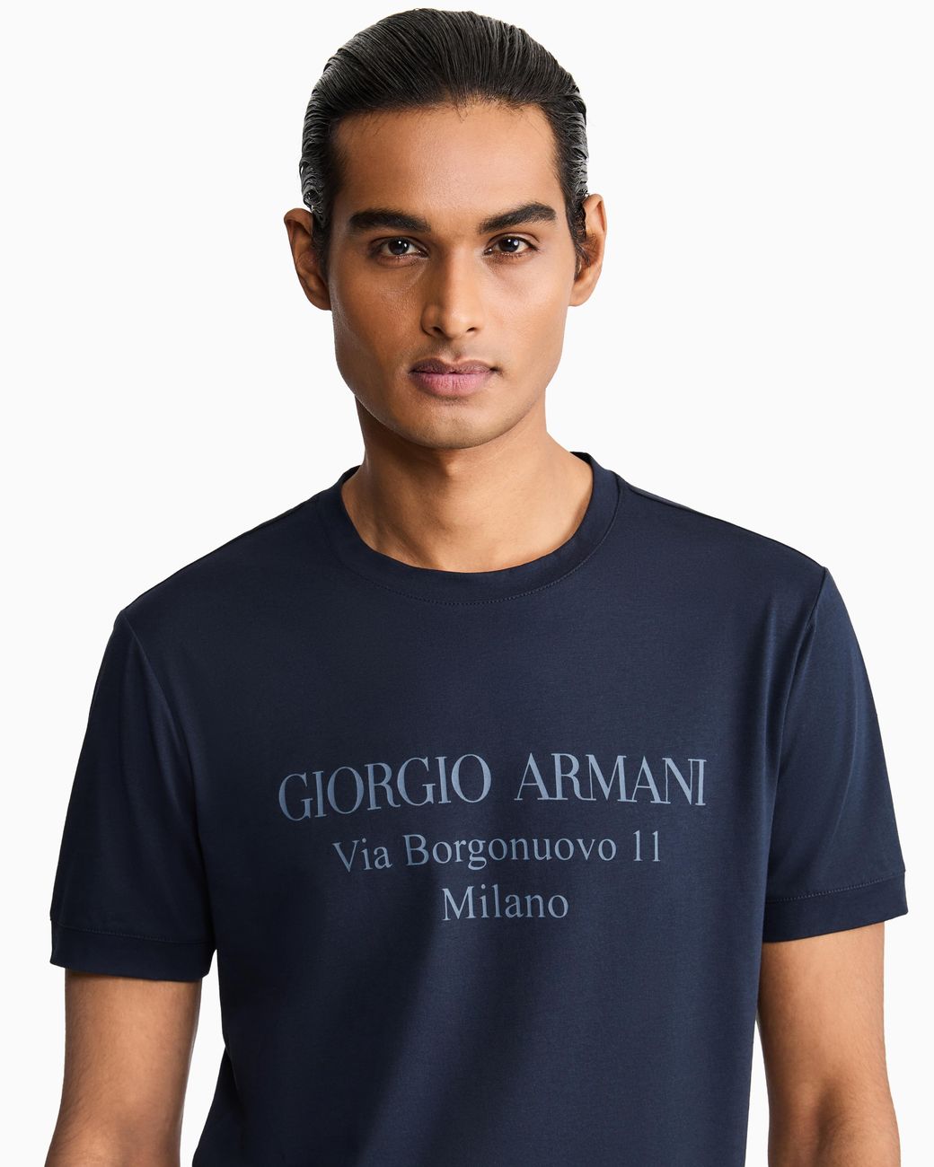 Giorgio Armani Blue Jersey T-Shirt for men