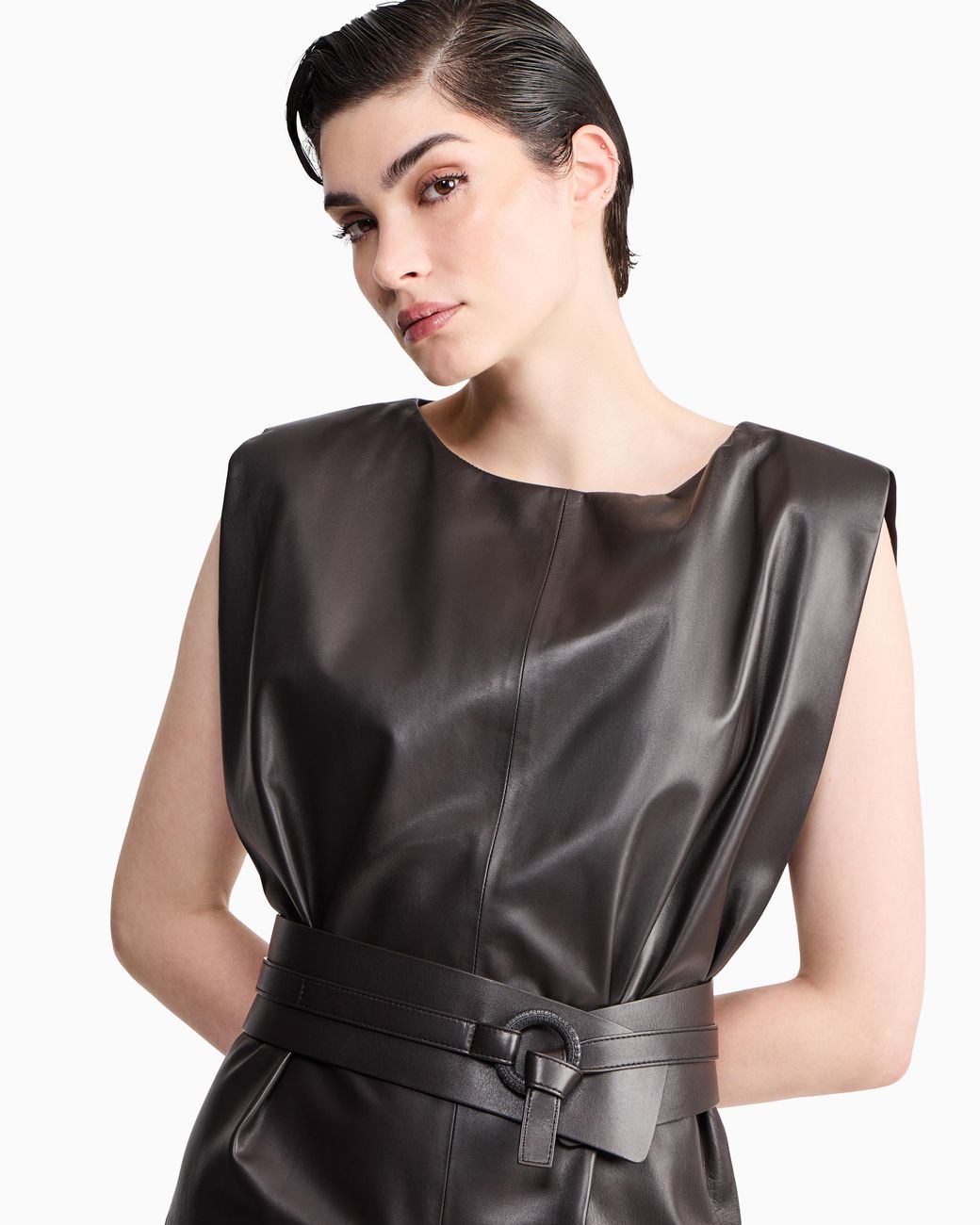 Giorgio Armani Black Dress Regular Fit Sleeveless
