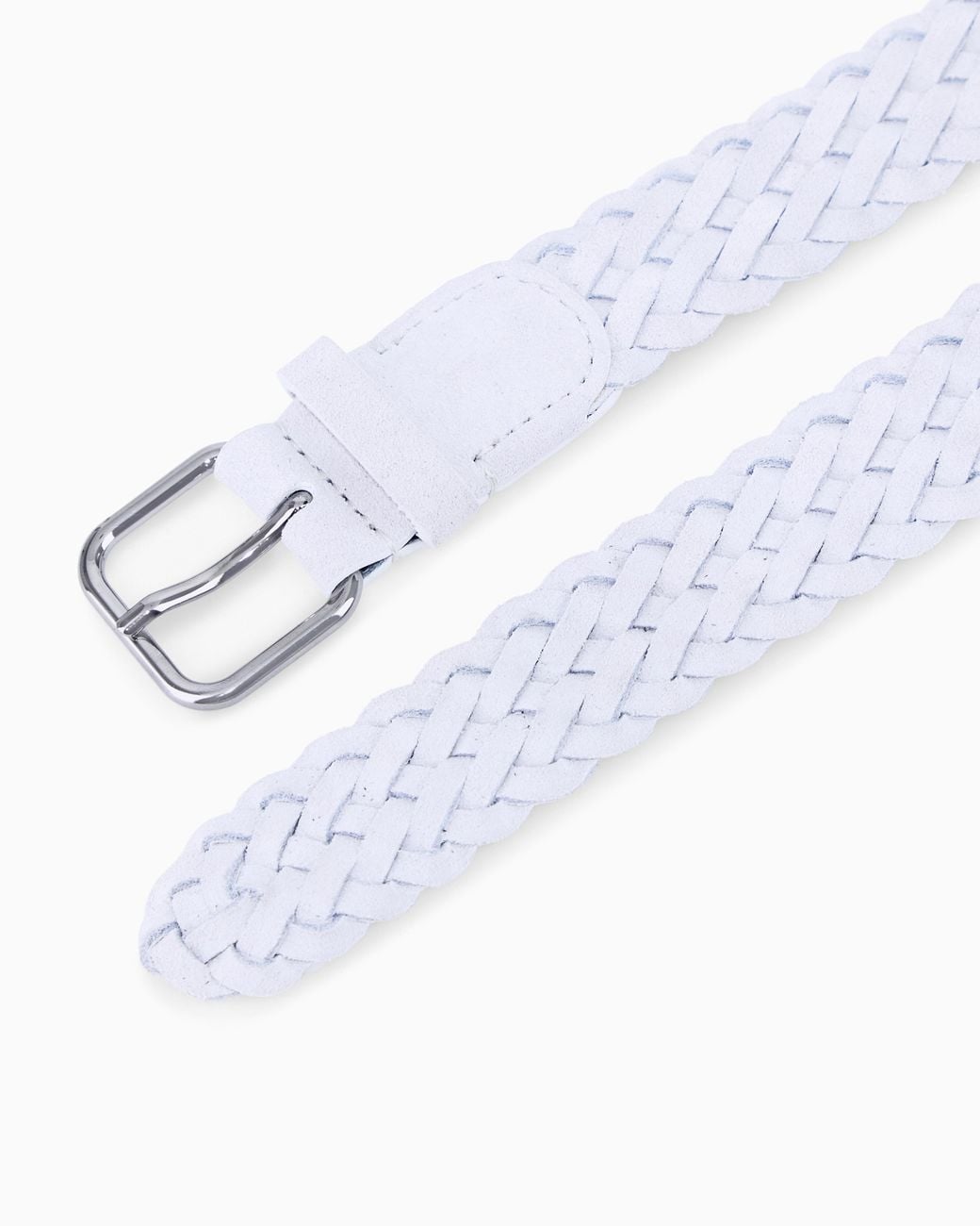 Giorgio Armani White Tongue Belt for men