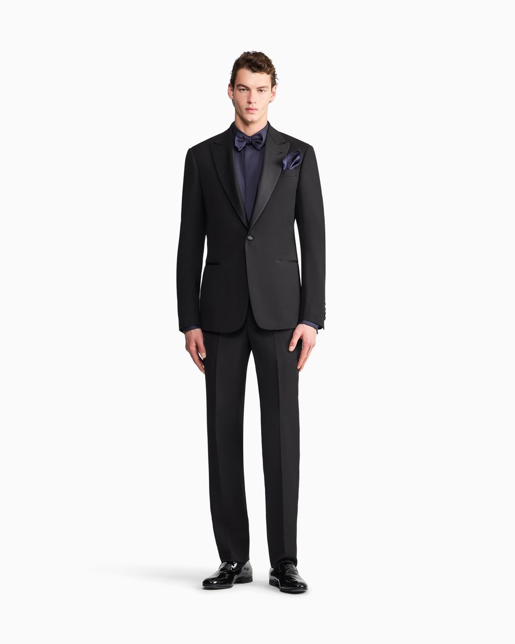 Giorgio Armani Black Single-Breasted Soft Line Tuxedo for men