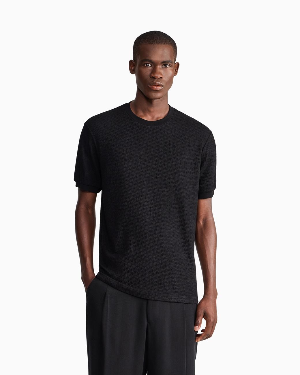 Giorgio Armani Black T-Shirt Regular Fit for men