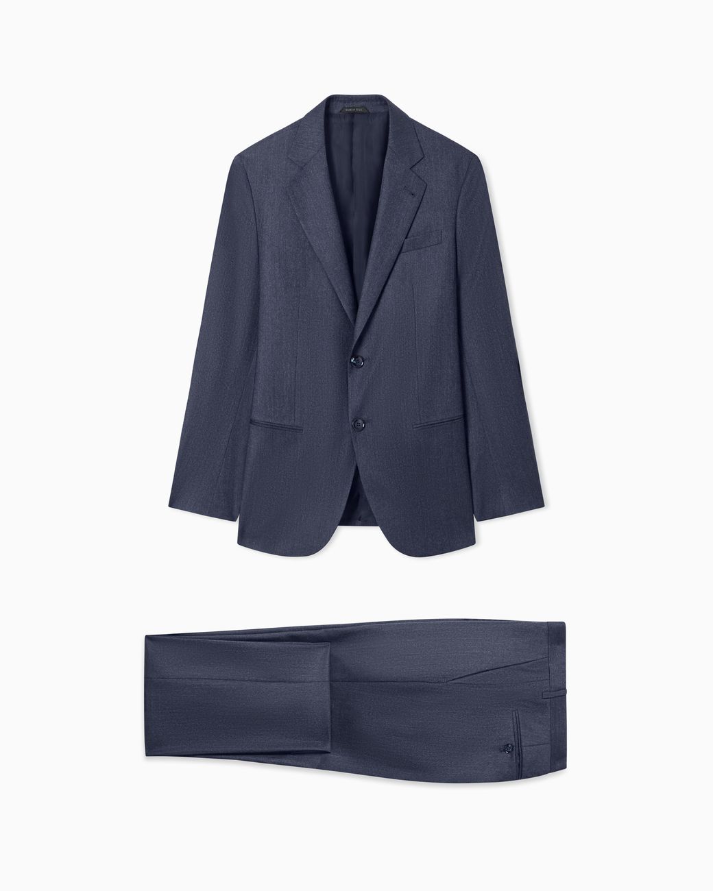 Giorgio Armani Blue Soho Line Denim-Look Wool Single-Breasted Suit for men