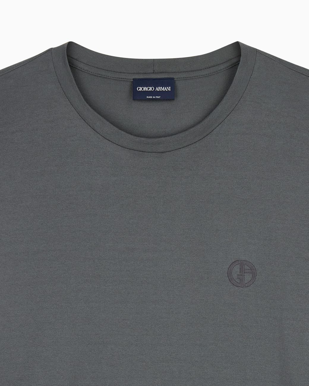 Giorgio Armani Gray T Shirt Cotton Jersey Regular Fit for men