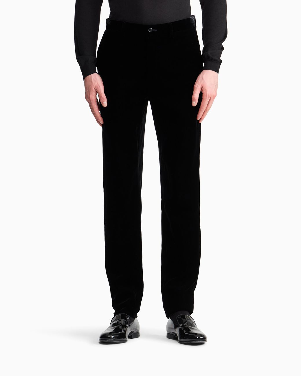 Giorgio Armani Black Velvet Trousers for men
