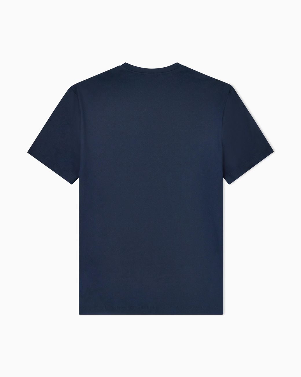 Giorgio Armani Blue Short-Sleeve Cotton Interlock T-Shirt With Logo for men