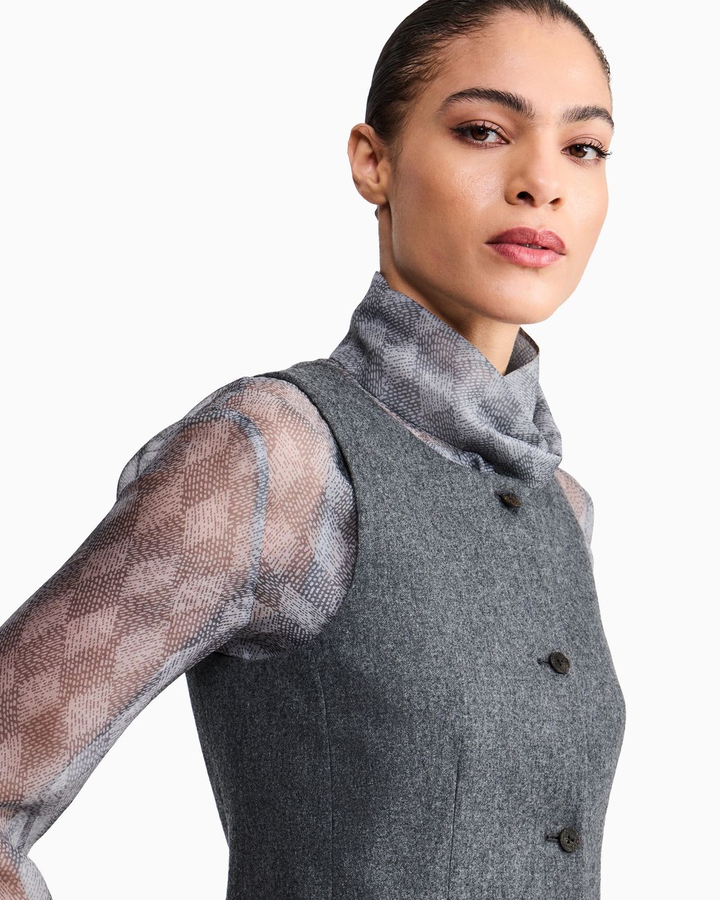 Giorgio Armani Blue Crew Neck Vest