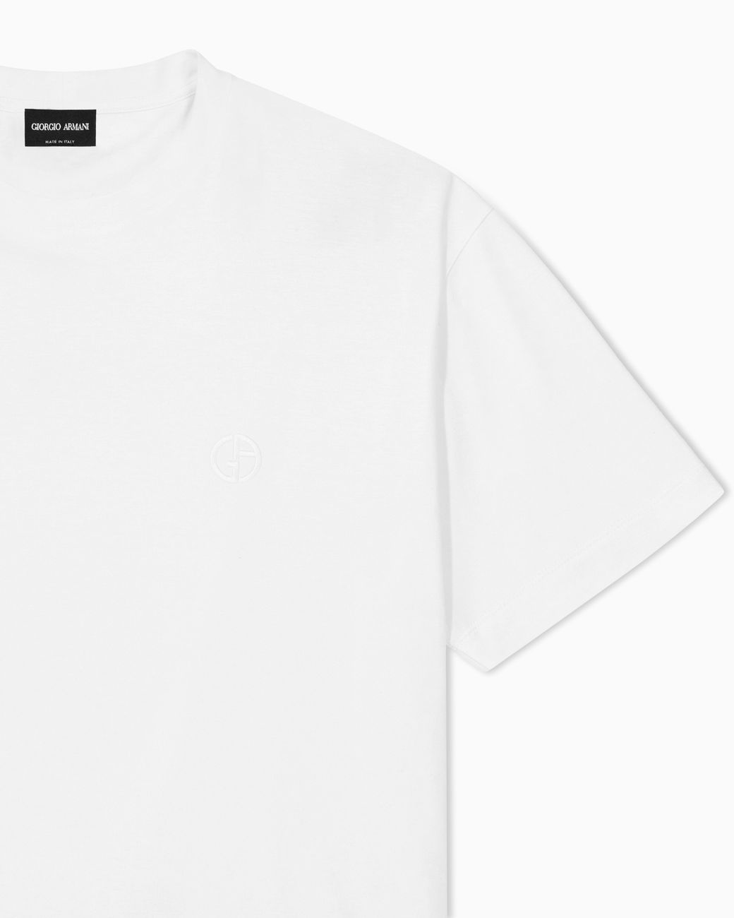 Giorgio Armani White Crew Neck T-Shirt for men