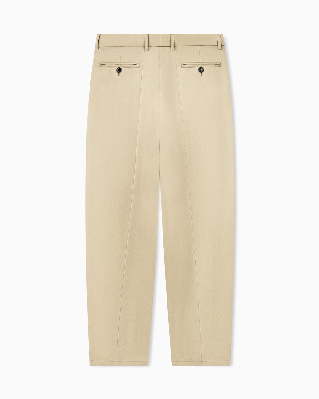 Giorgio Armani Natural Trouser Regular Fit Washed Lyocell Poplin for men