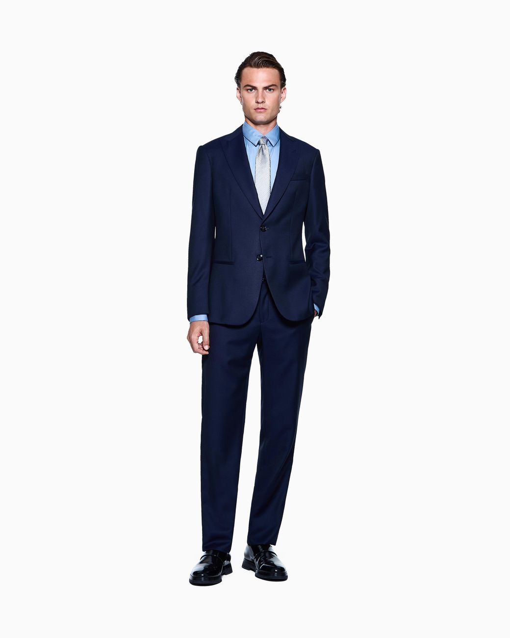 Giorgio Armani Blue Slim Fit Suits for men