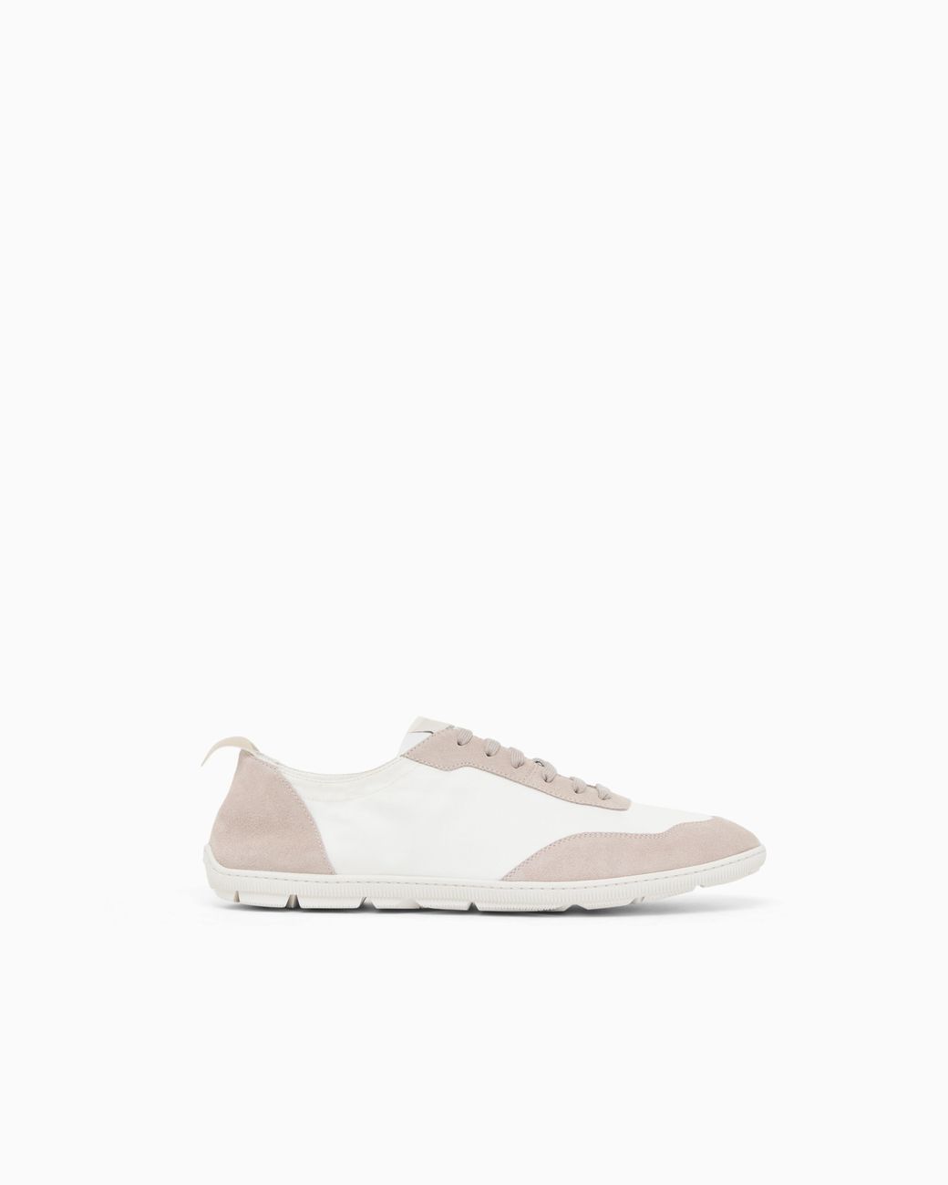 Giorgio Armani White Nylon And Suede Sneakers for men