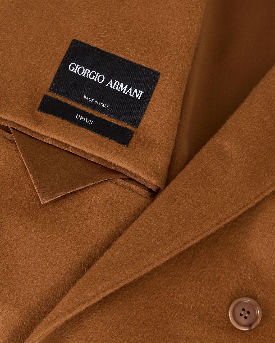 Giorgio Armani Brown Vicuña Double-Breasted Jacket for men