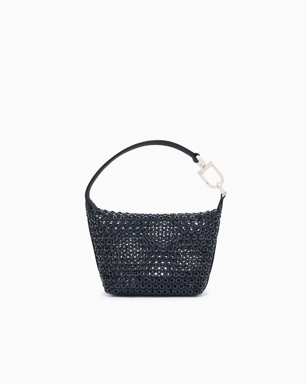 Giorgio Armani Blue Laser-Cut Satin And Rhinestone La Prima Soft Mini Handbag