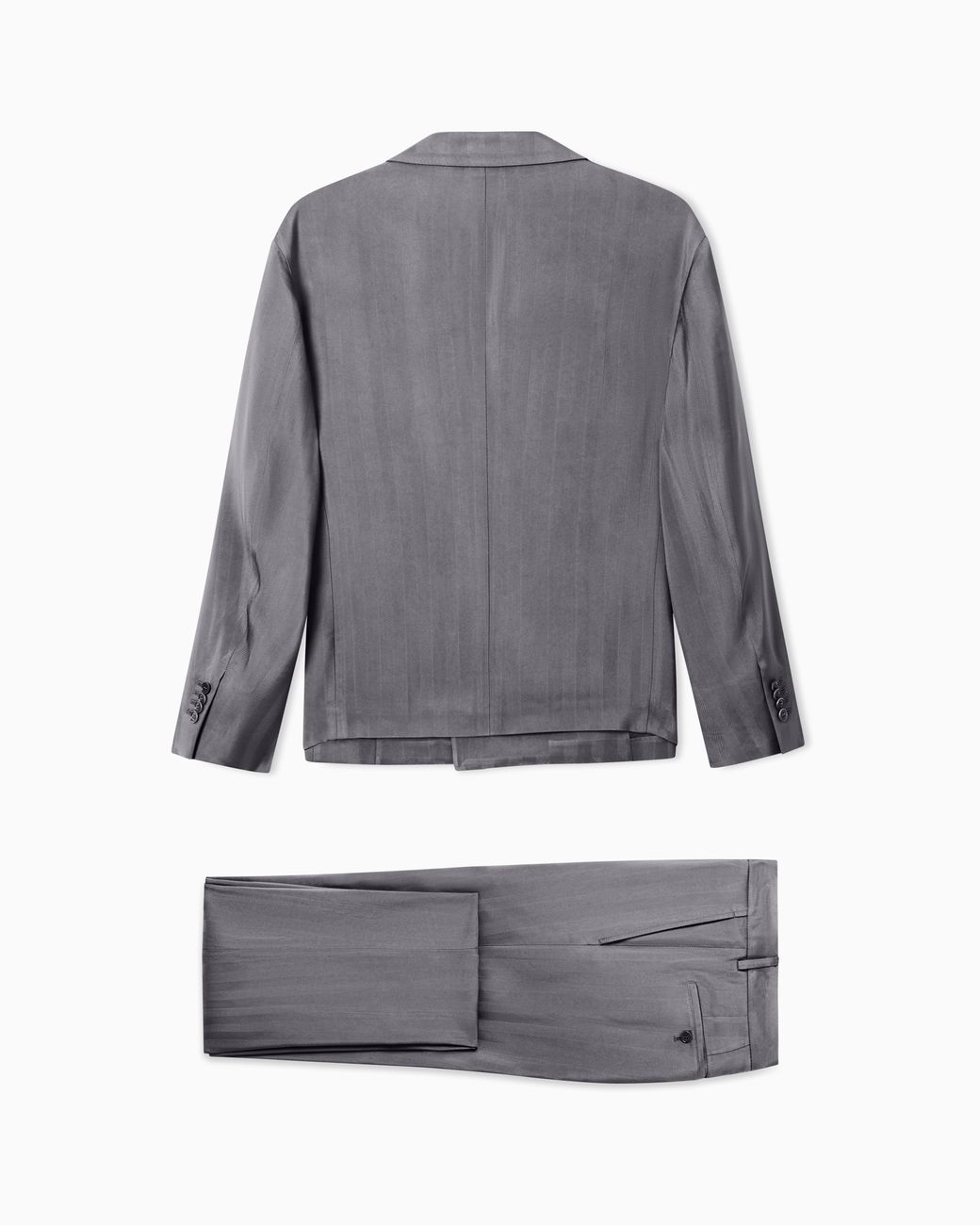 Giorgio Armani Gray Double-Breasted Viscose Suit for men
