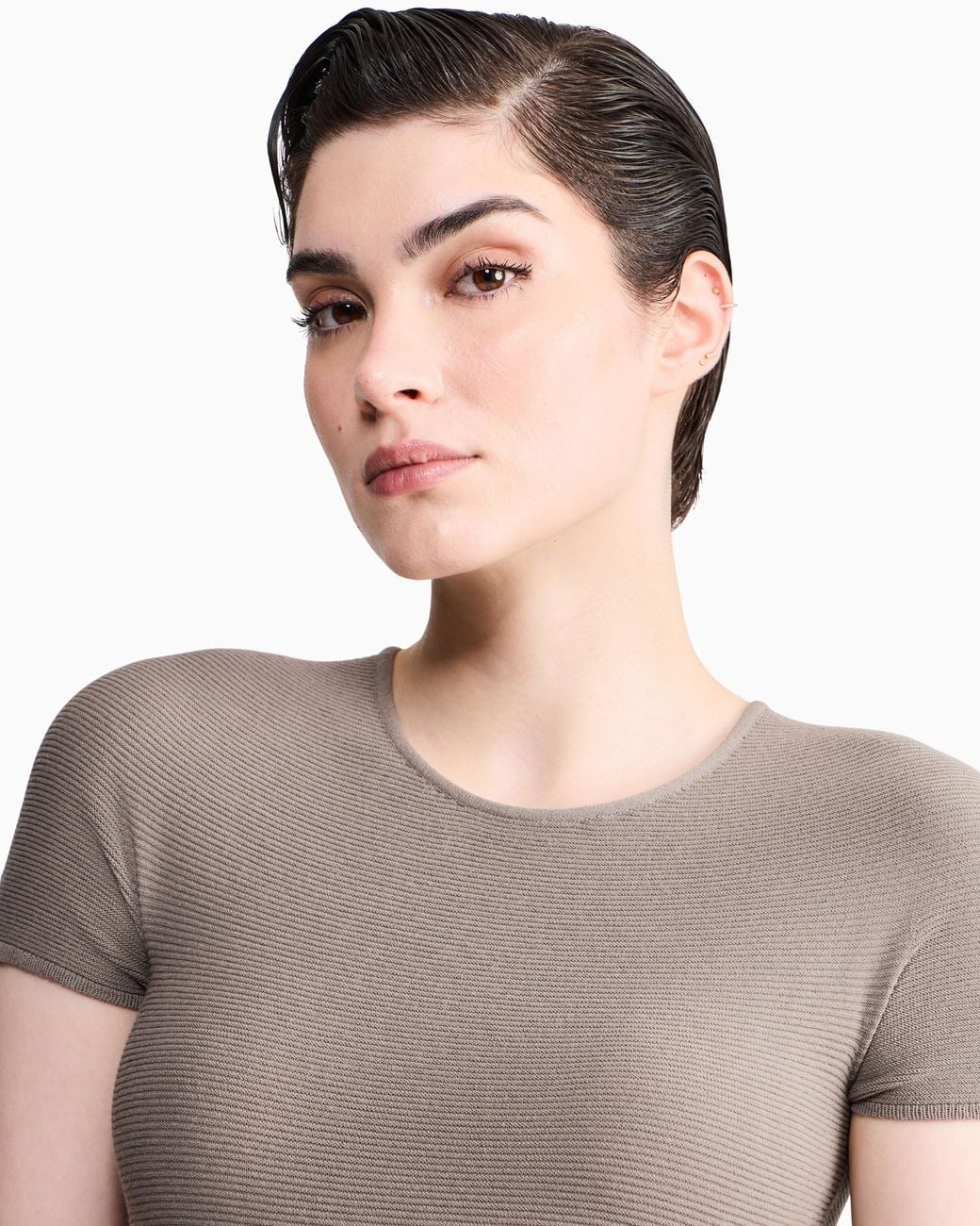 Giorgio Armani White Crew Neck Jumper