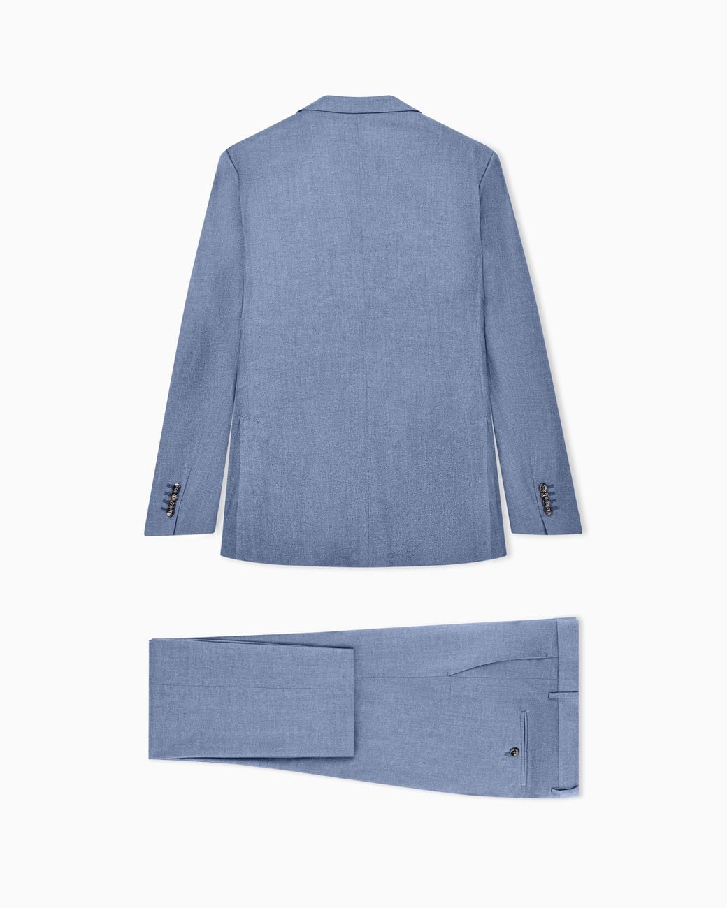 Giorgio Armani Blue Soho Line Double-Breasted Denim-Effect Cashmere And Stretch Cotton Suit for men