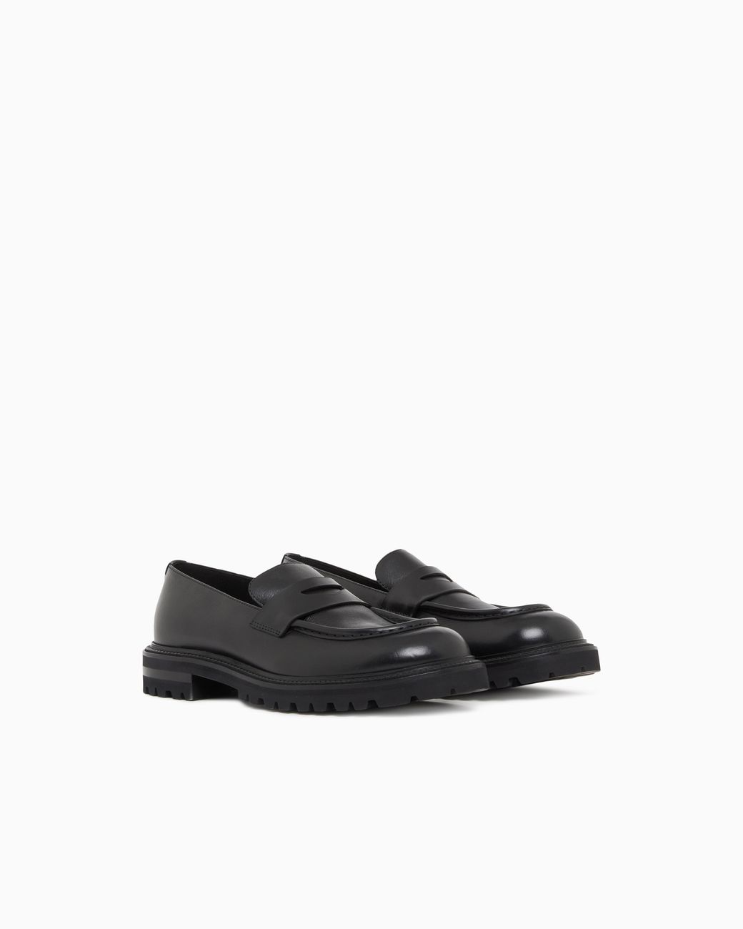Giorgio Armani White Nappa Leather Loafers for men