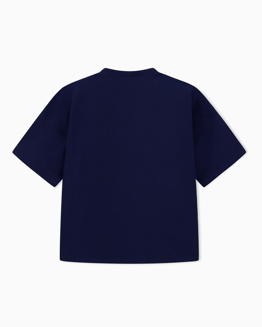 Giorgio Armani Blue Jersey T-Shirt With Oversized Ga Logo for men