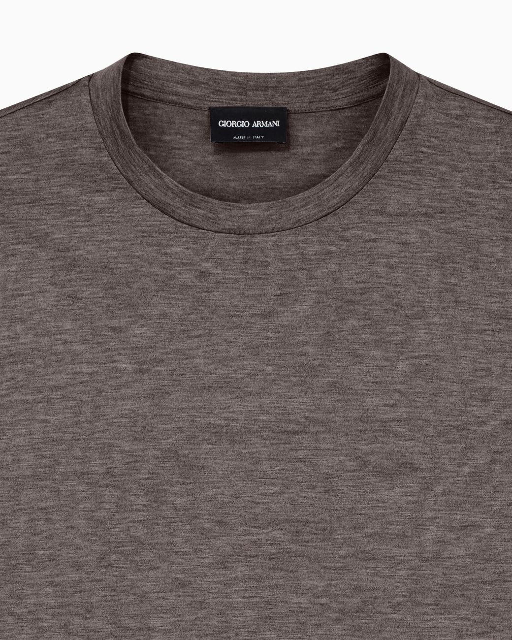 Giorgio Armani Gray Plain-Knit Jersey T-Shirt for men