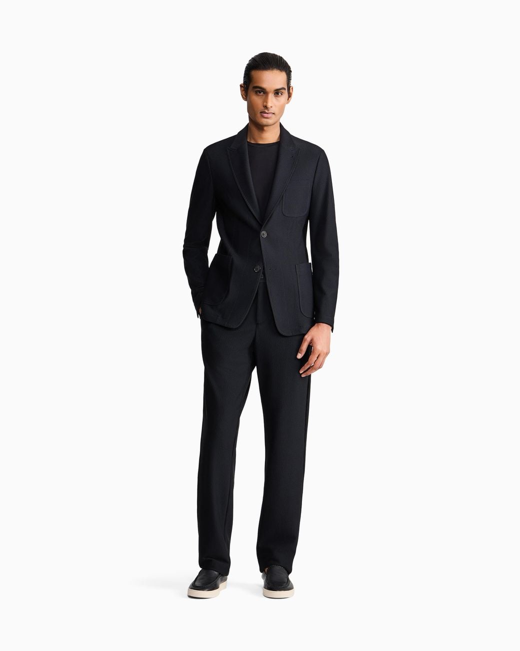 Giorgio Armani Black Icon Single-Breasted Jacket for men